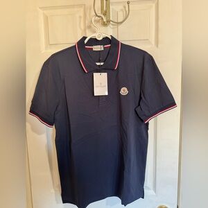 Moncler Navy Polo Shirt